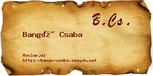 Bangó Csaba névjegykártya